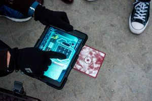 iPad scannt Muster für Augmented Reality